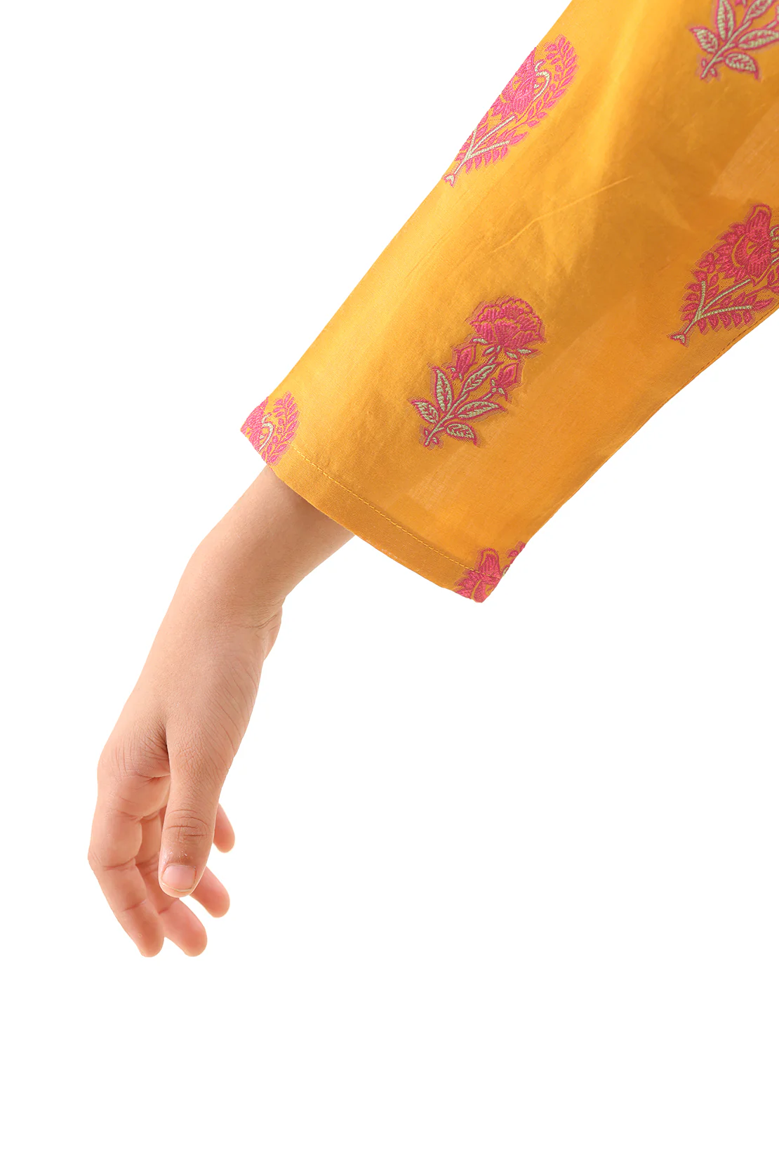 Stitched Cotton Jacquard Shirt/trouser For Kids - Image 6