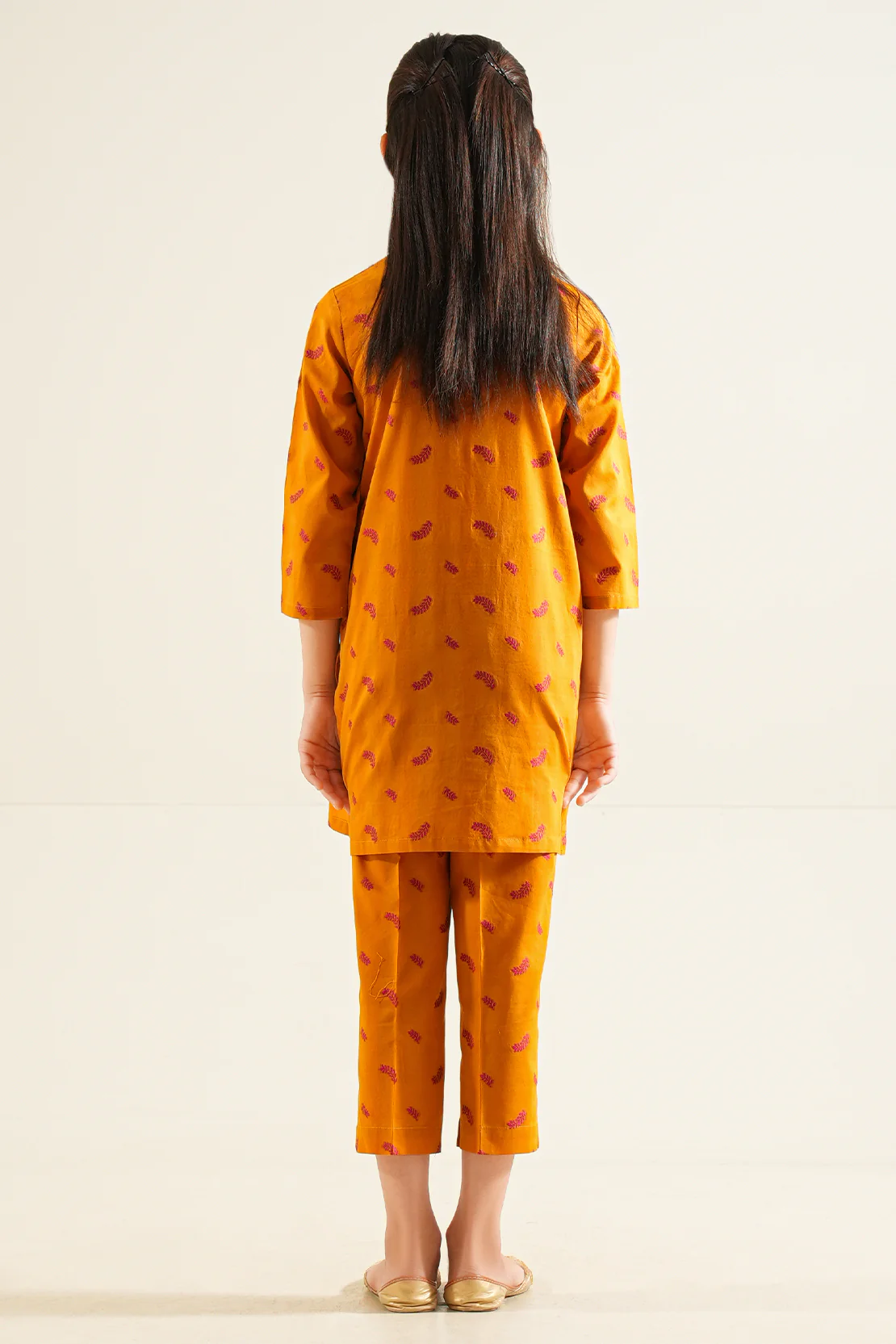 Stitched Cotton Jacquard Shirt/trouser For Kids - Image 6