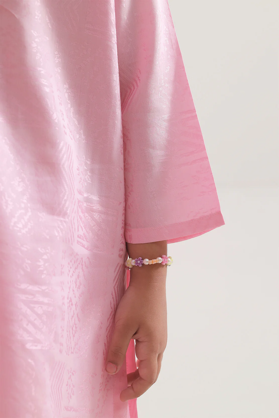 Stitched Cotton Jacquard Shirt/trouser For Kids - Image 4