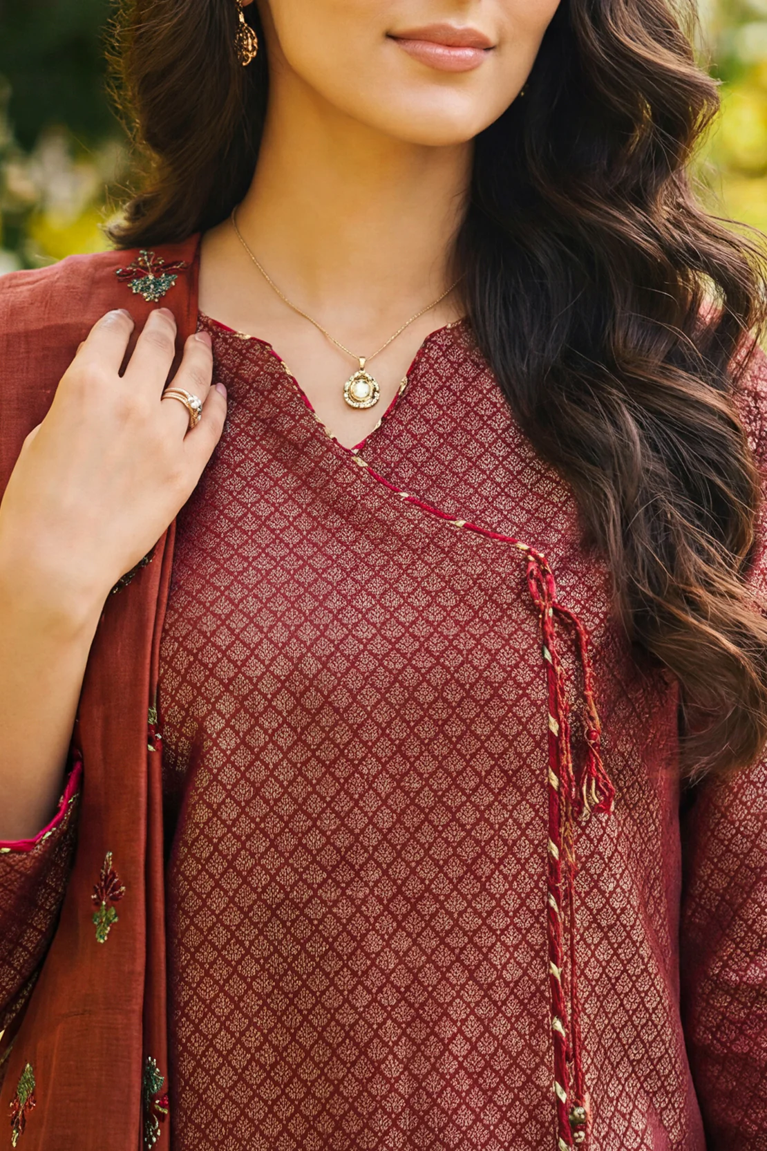 Stitched Cotton Jacquard Suit – Luxury Pret Embroidered (3PC, 2PC Or Shirt) - Image 3