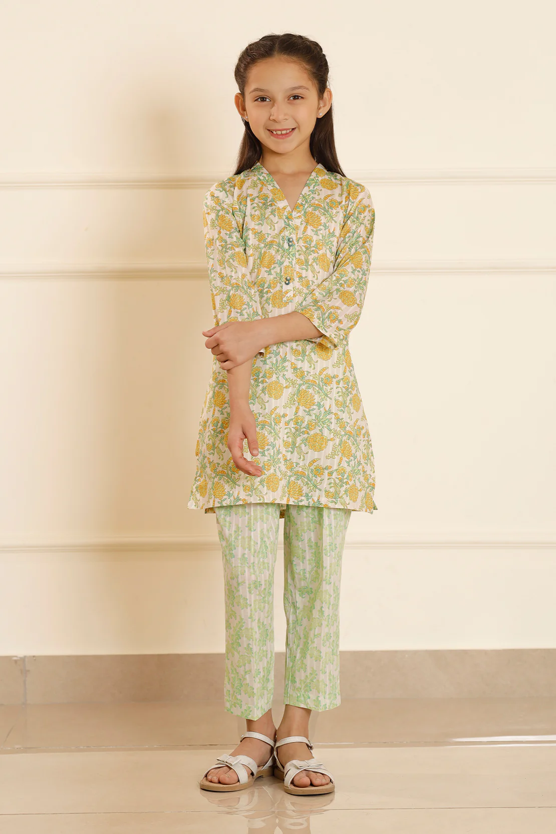 Stitched Cotton Viscose Shirt/Trouser For Kids - Image 4