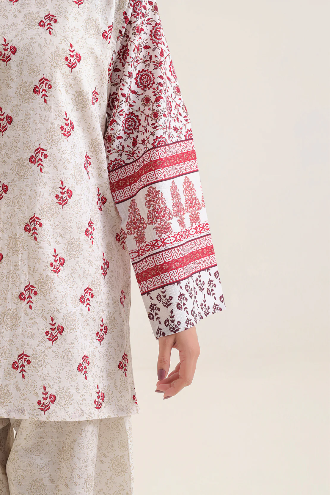 Stitched Khaddar Suit – Printed (2PC Or 1PC) - Image 4