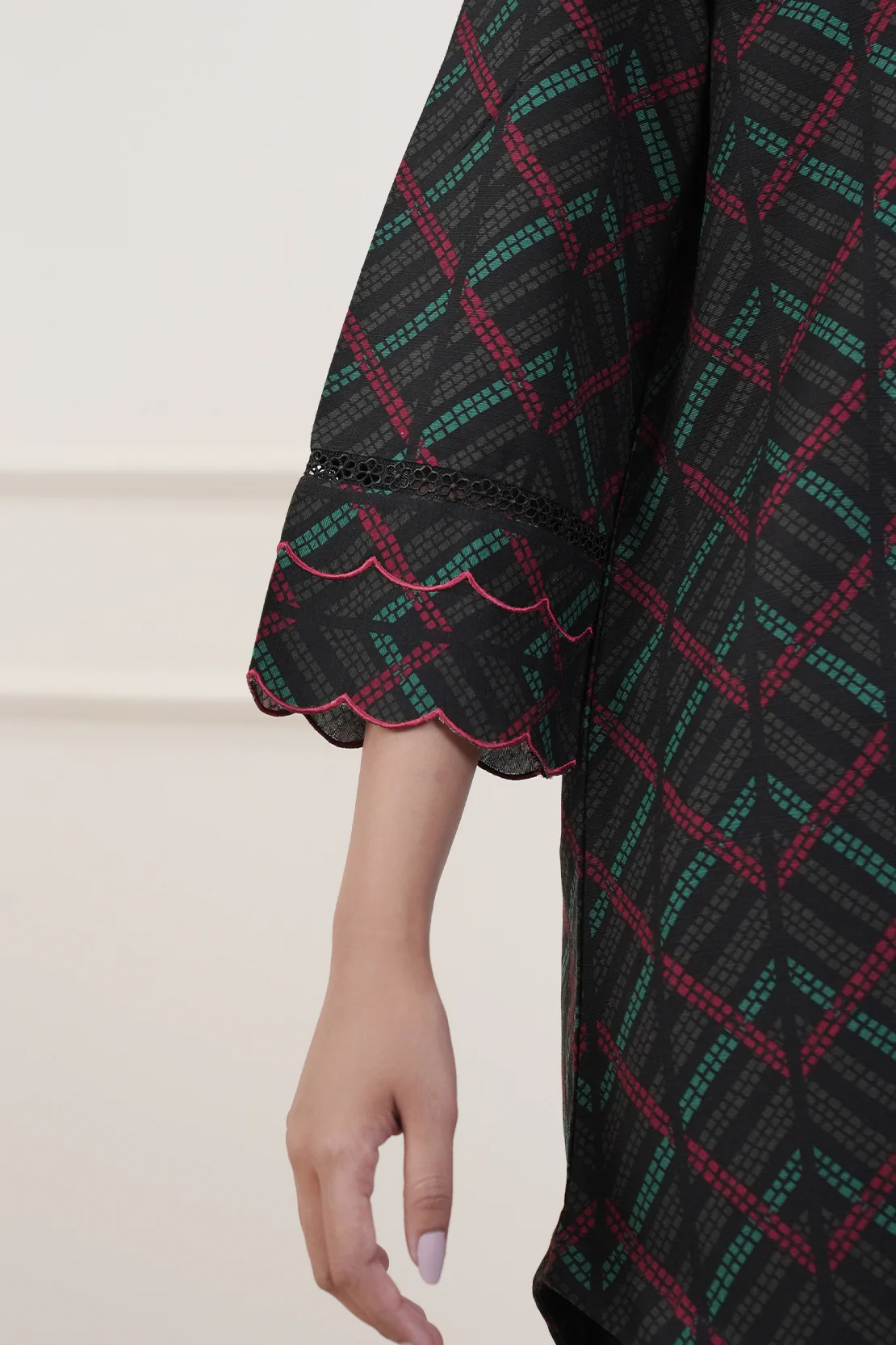 Stitched Khaddar Suit – Printed Embroidered (2PC Or Shirt) - Image 8