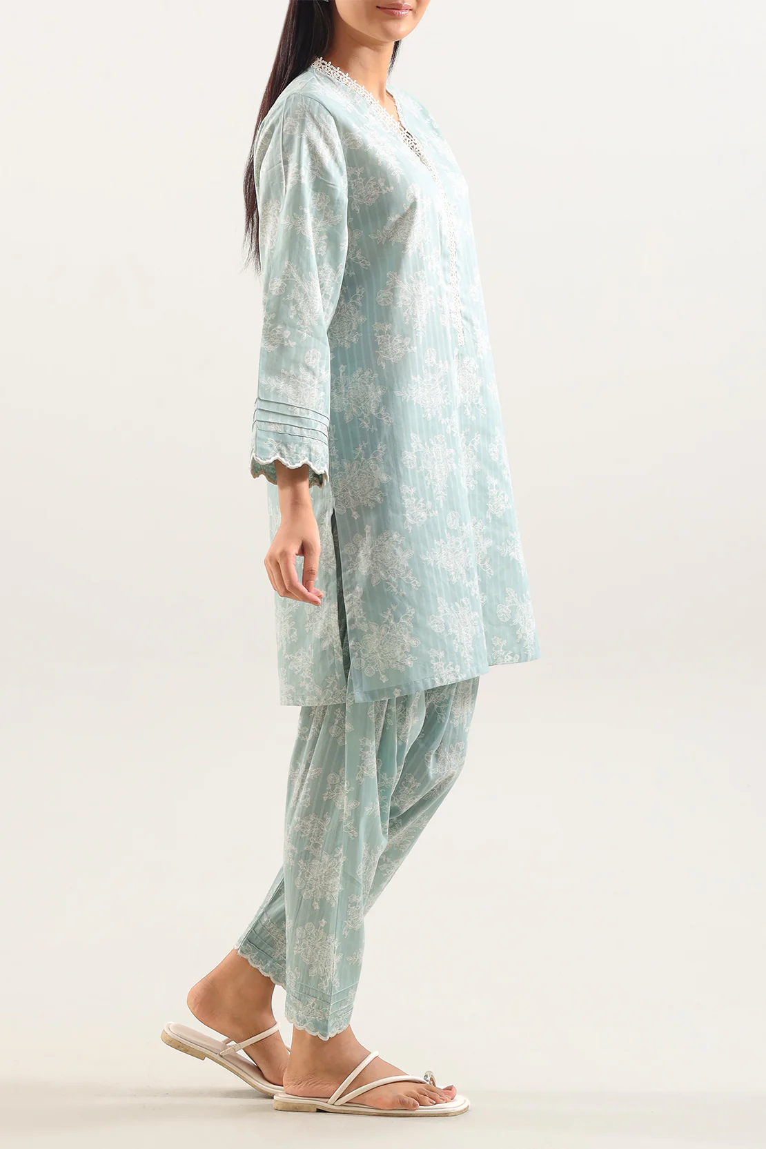 Stitched Printed Embroidered Lawn 2 Piece (Shirt/Trouser) - Image 2