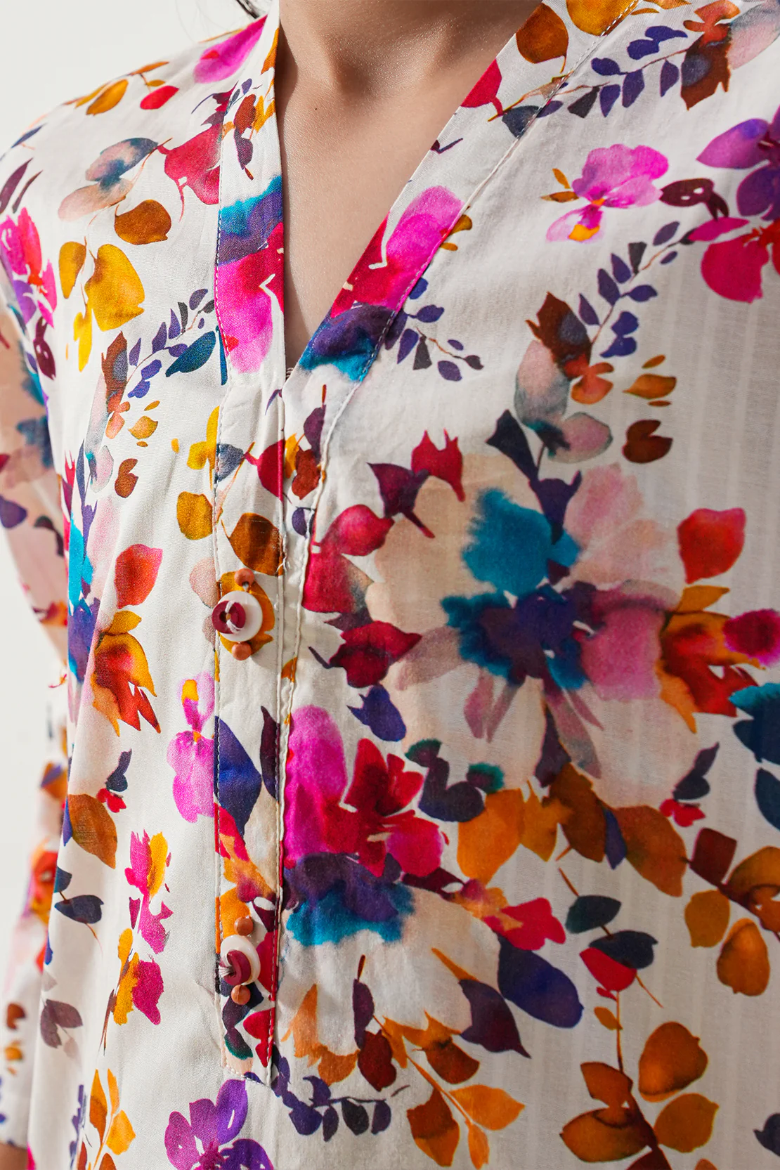 Stitched Printed Lawn Shirt For Kids - Image 4