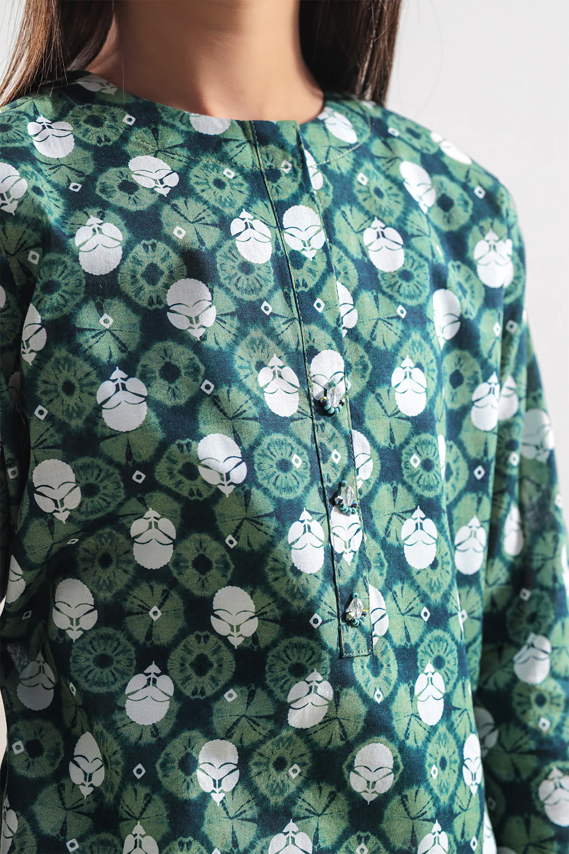 Stitched Printed Lawn Shirt For Kids - Image 5