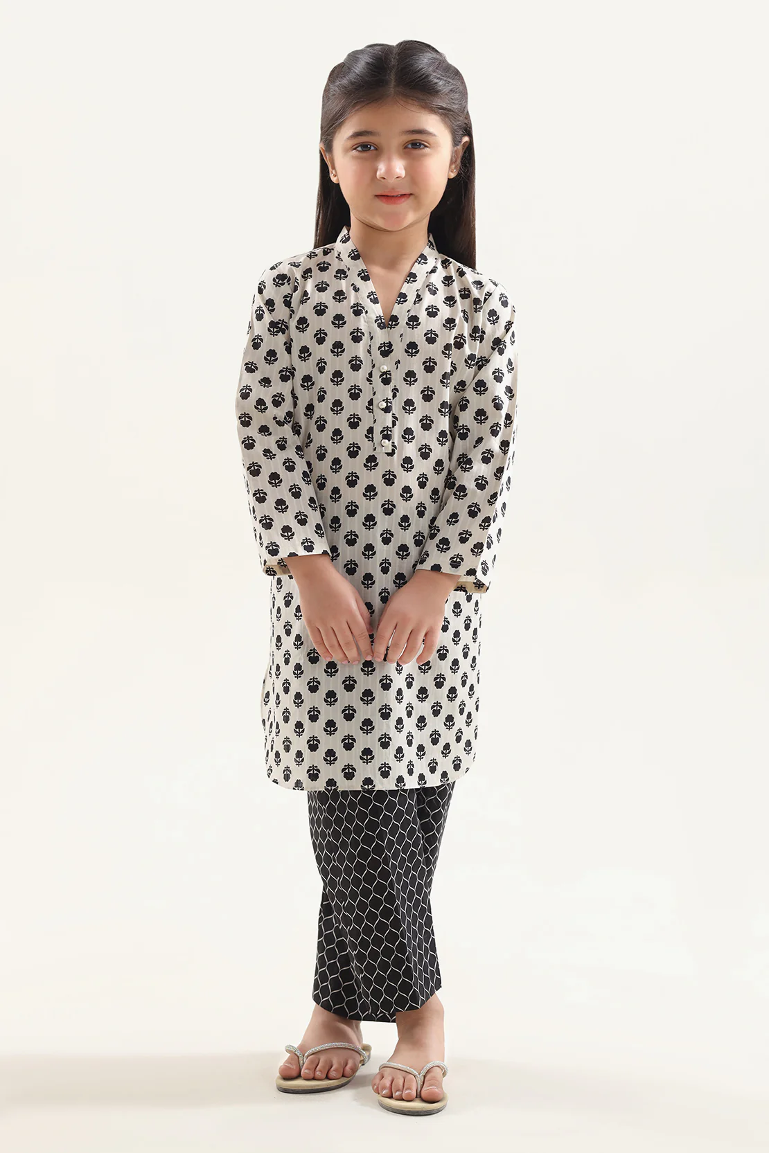 Stitched Printed Lawn Shirt For Kids