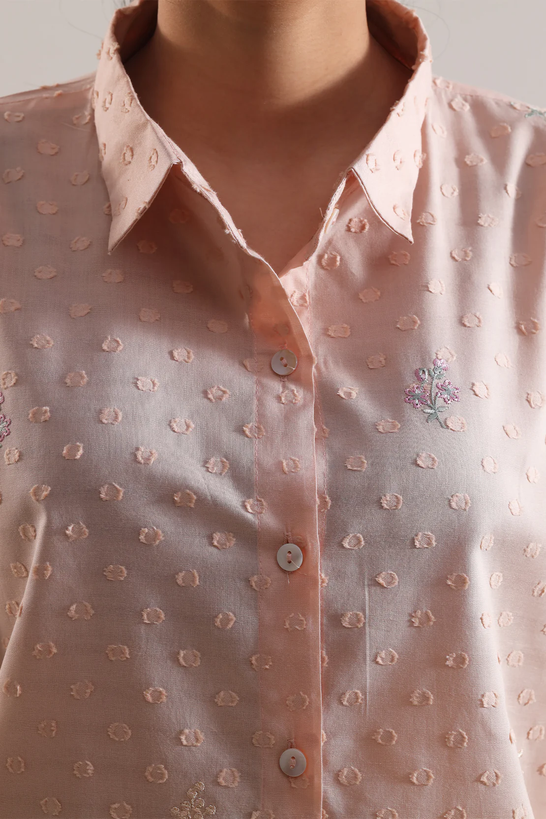 Stitched Reverse Jacquard Suit – Embroidered (2PC Or Shirt) - Image 4