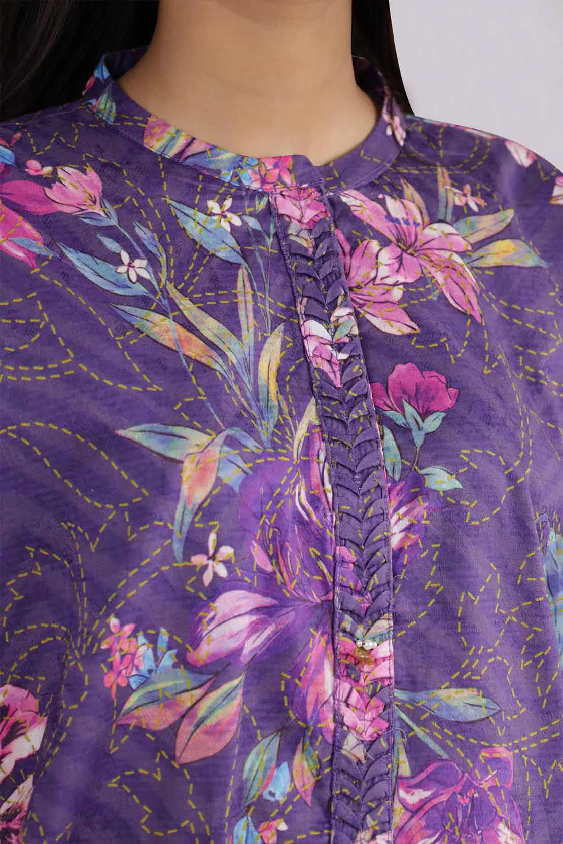 Stitched Self Jacquard 2 Piece (Shirt/Trouser) - Image 4