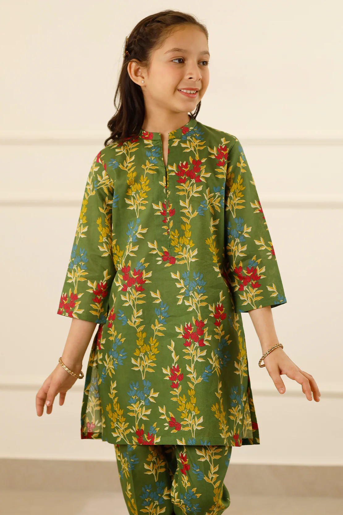 Stitched Soft Touch Cotton Shirt/Trouser For Kids - Image 2