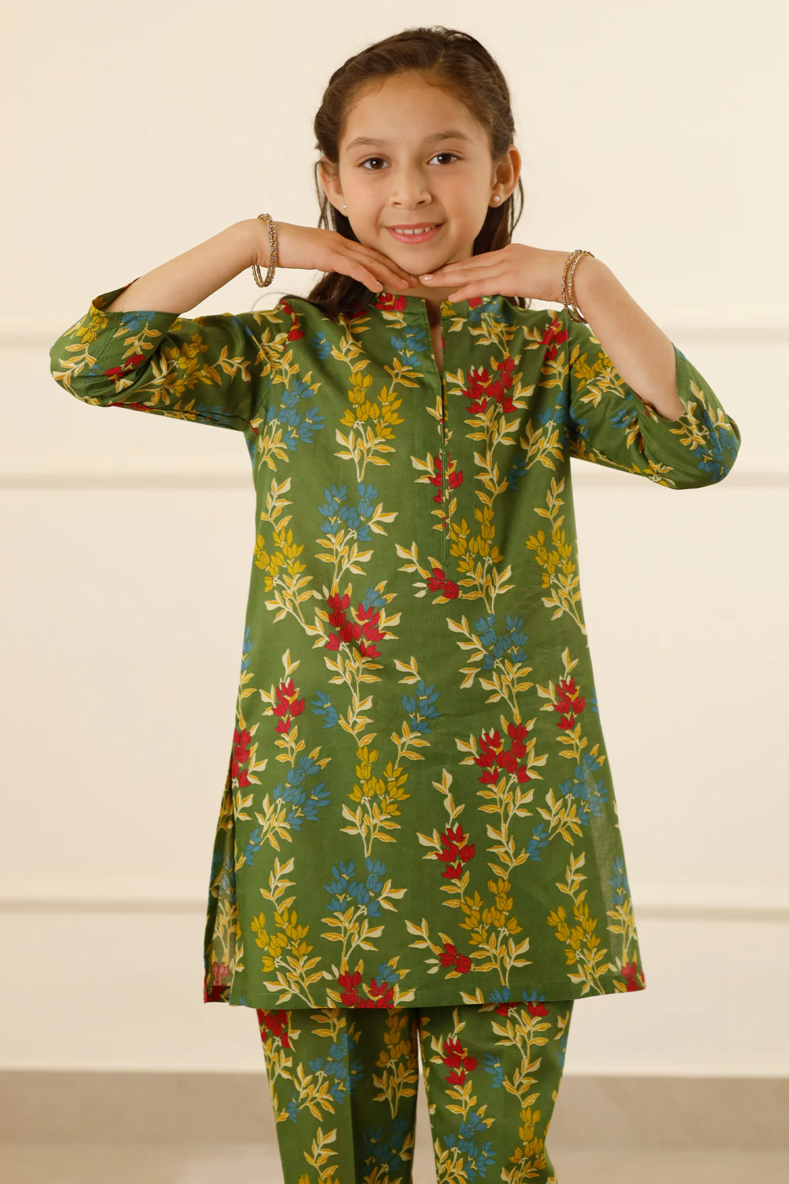 Stitched Soft Touch Cotton Shirt/Trouser For Kids - Image 5