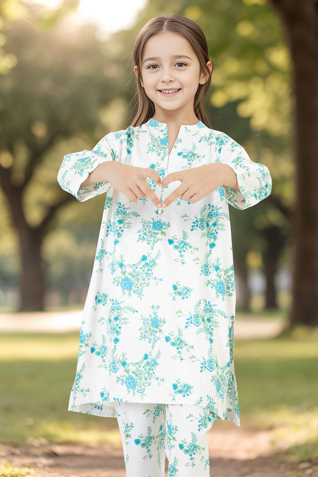 Stitched Smooth Flow Shirt/Trouser For Kids - Image 3