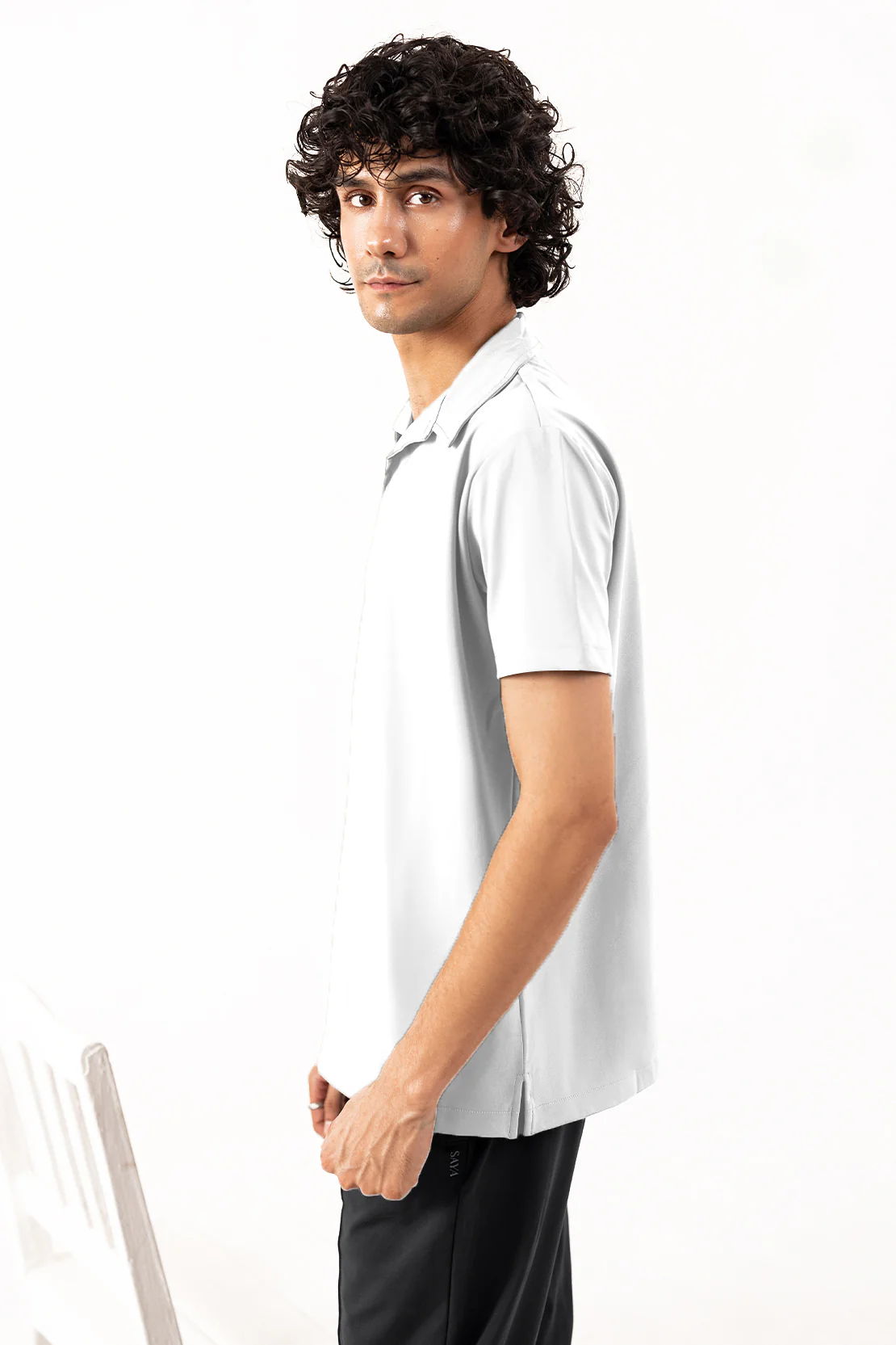 Structured Polo Collar Tee Shirt - Image 5