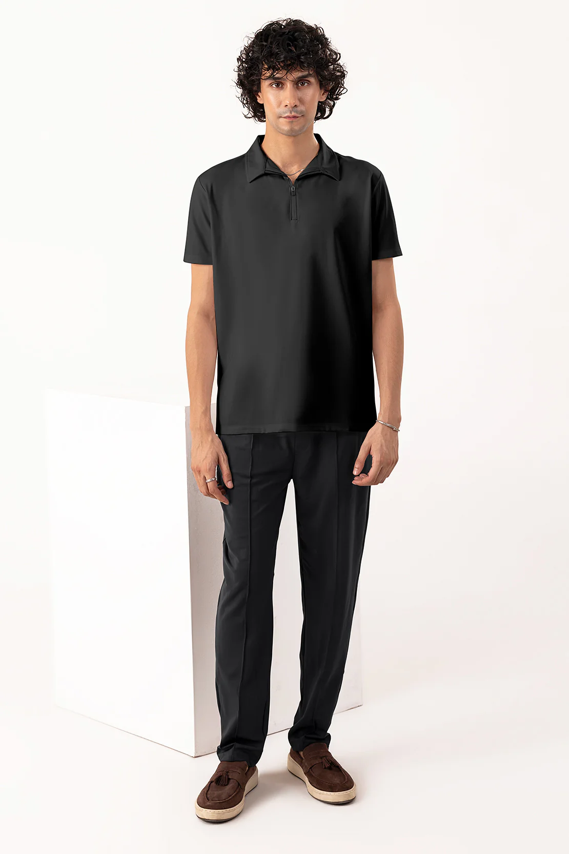 Structured Polo Collar Tee Shirt