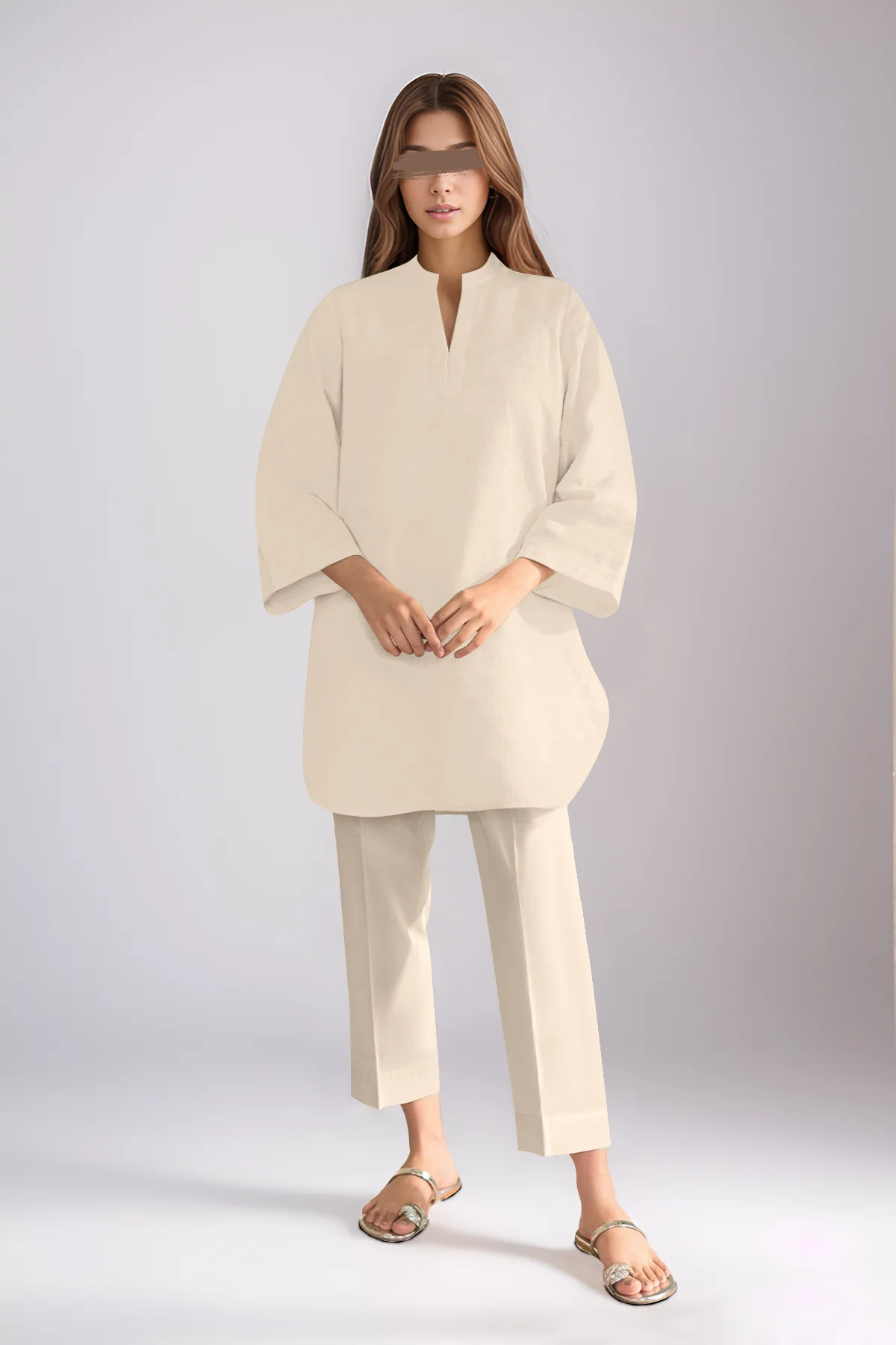 Unstitched Cotton Dyed Trouser Fabric