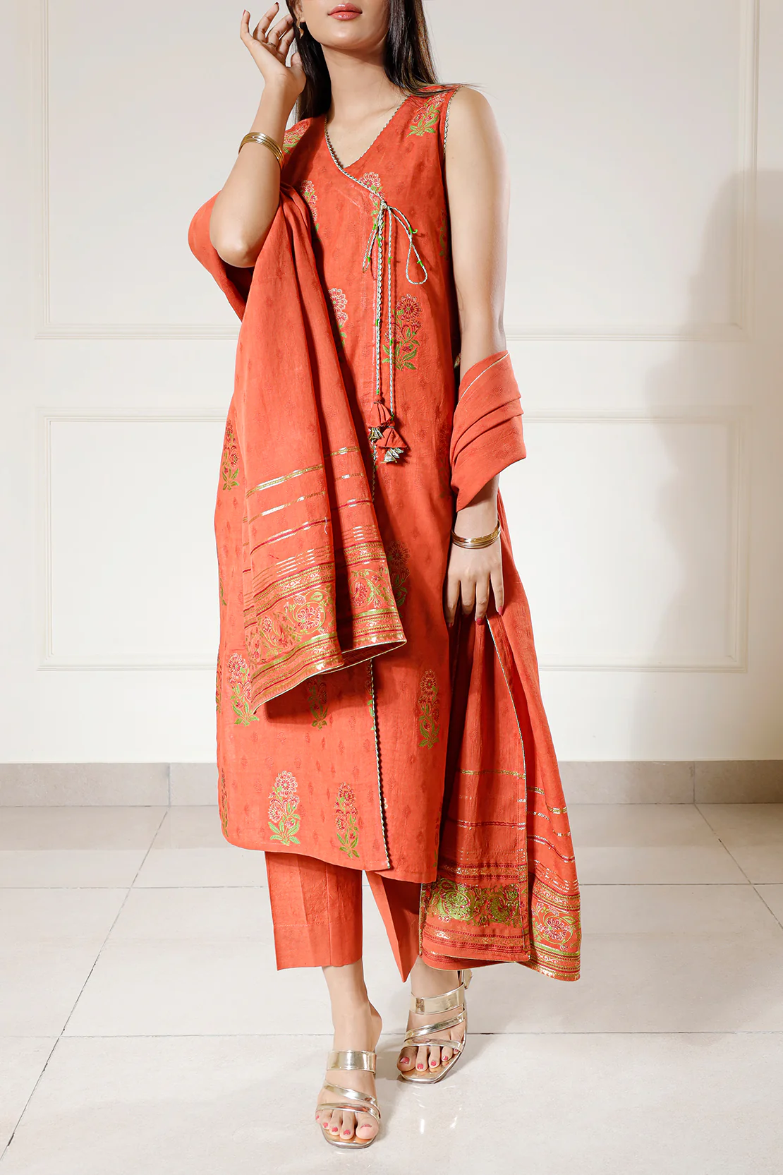 Unstitched Cotton Jacquard 3 Piece - Image 4