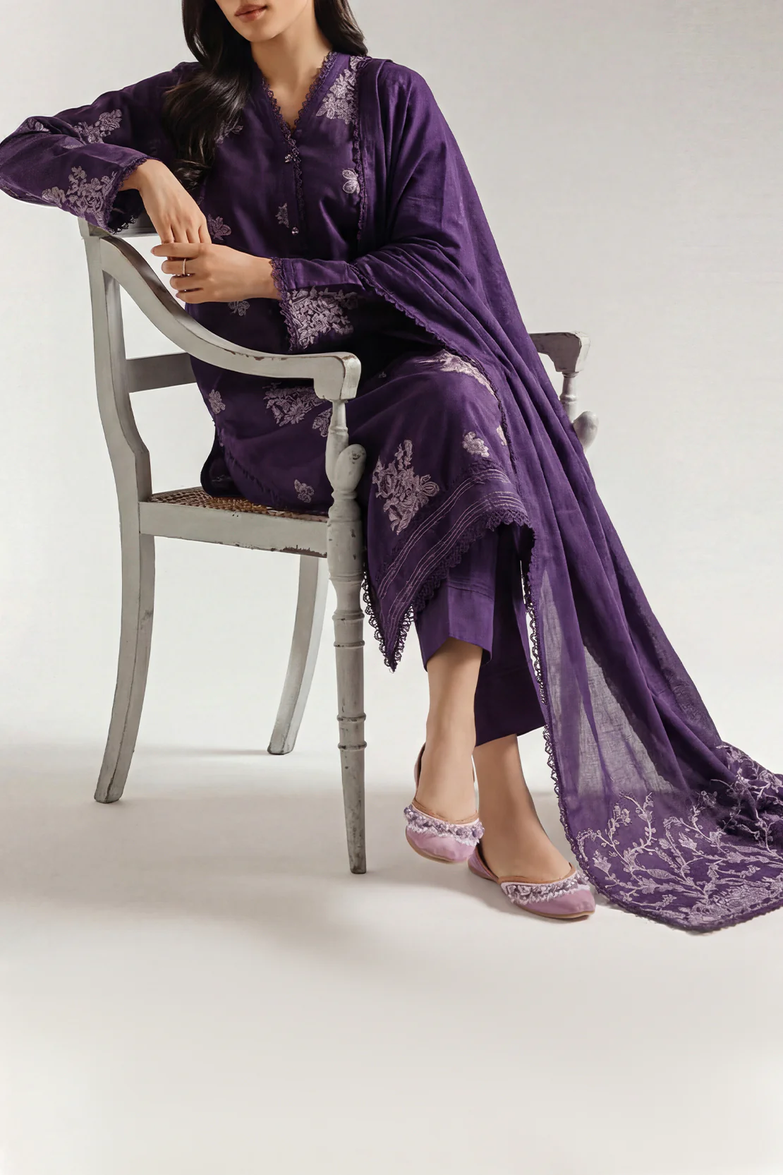 Unstitched Cotton Jacquard 3 Piece