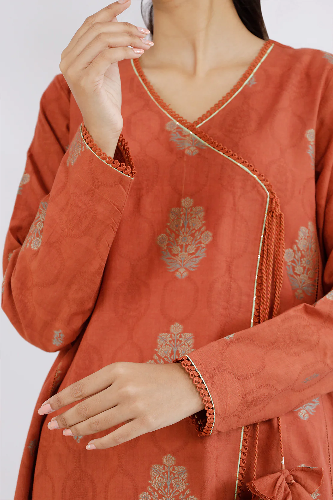 Unstitched Cotton Jacquard Shirt - Image 4