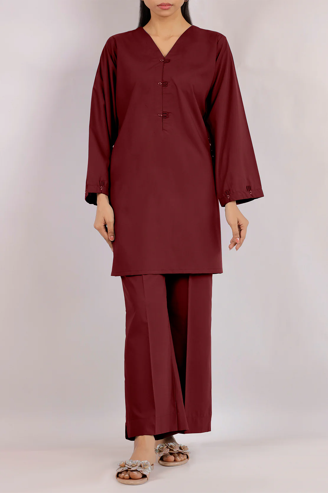 Unstitched Cotton Plain Trouser Fabric - Image 3