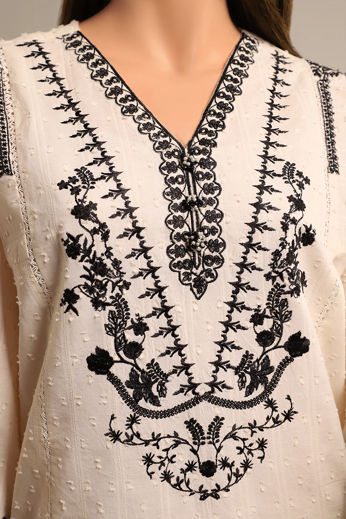Unstitched Embroidered Self Jacquard 3 Piece - Image 3