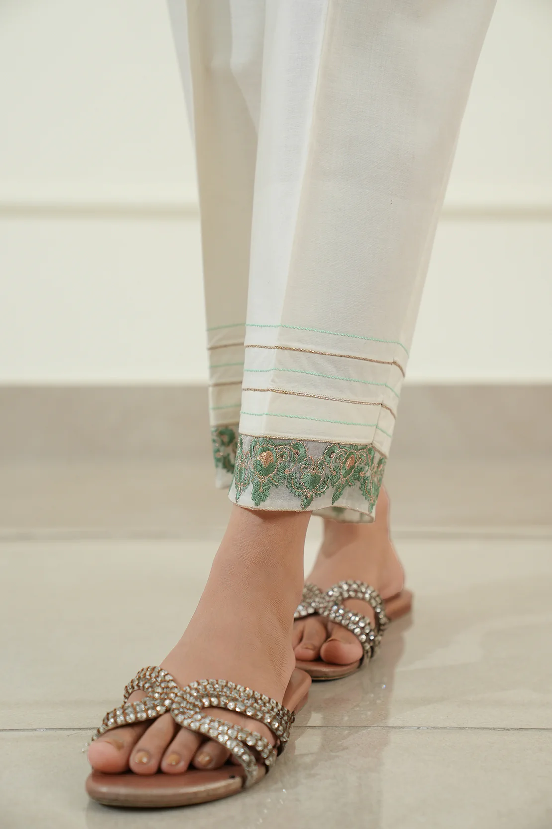 Unstitched Embroidered Cotton Jacquard 3 Piece - Image 8