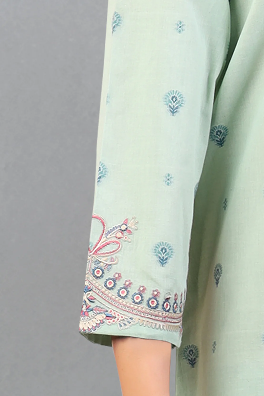 Unstitched Embroidered Jacquard Cotton 2 Piece (Shirt/Trouser) - Image 4