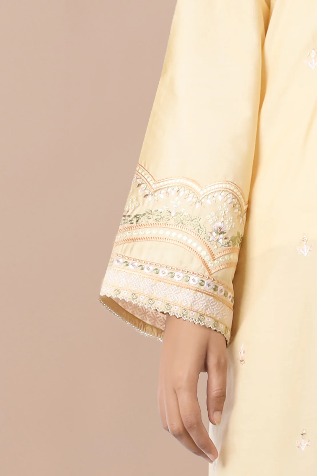 Unstitched Embroidered Lawn Shirt - Image 3