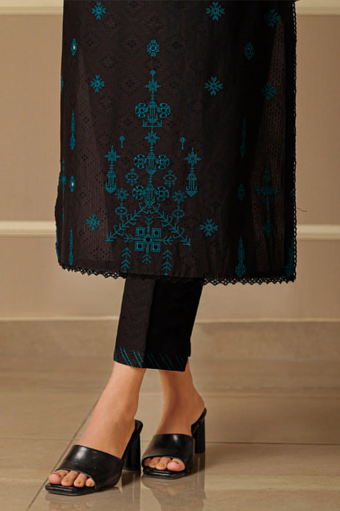 Unstitched Embroidered Self Jacquard 2 Piece (Shirt/Trouser) - Image 9