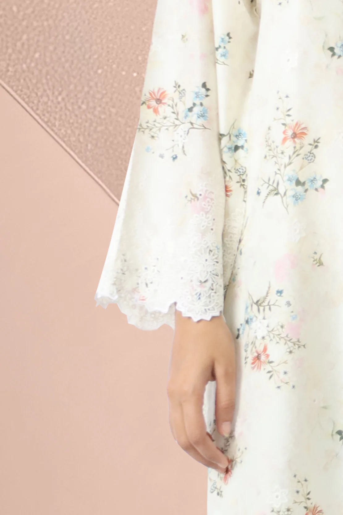 Unstitched Embroidered Self Jacquard 3 Piece With Chiffon Dupatta - Image 5