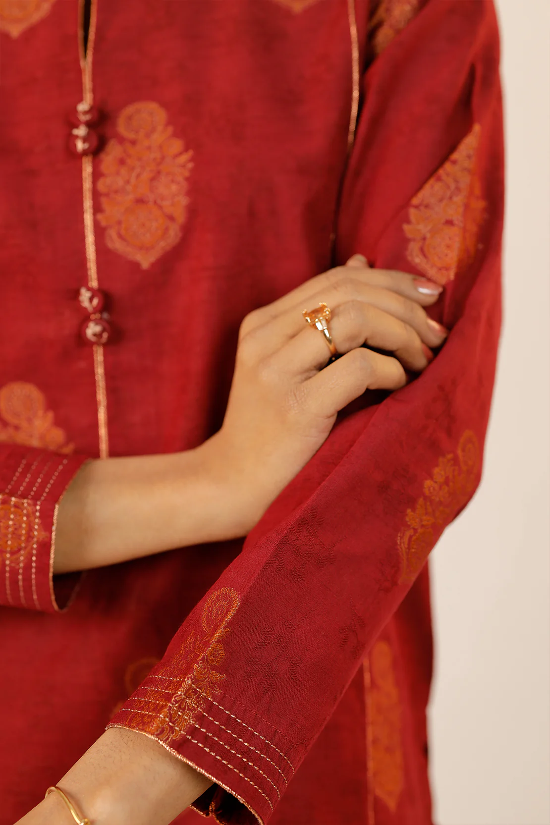 Unstitched Jacquard Cotton 2 Piece (Shirt/Dupatta) - Image 8