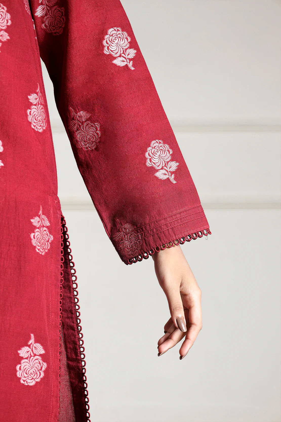 Unstitched Jacquard Cotton 2 Piece (Shirt/Dupatta) - Image 6