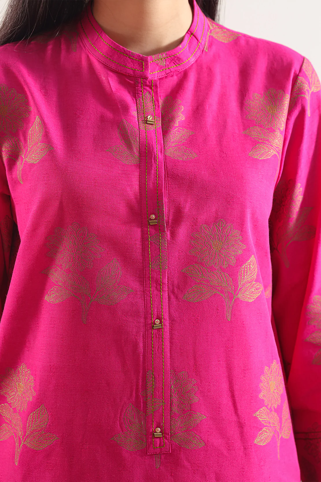 Unstitched Jacquard Cotton 2 Piece (Shirt/Dupatta) - Image 3