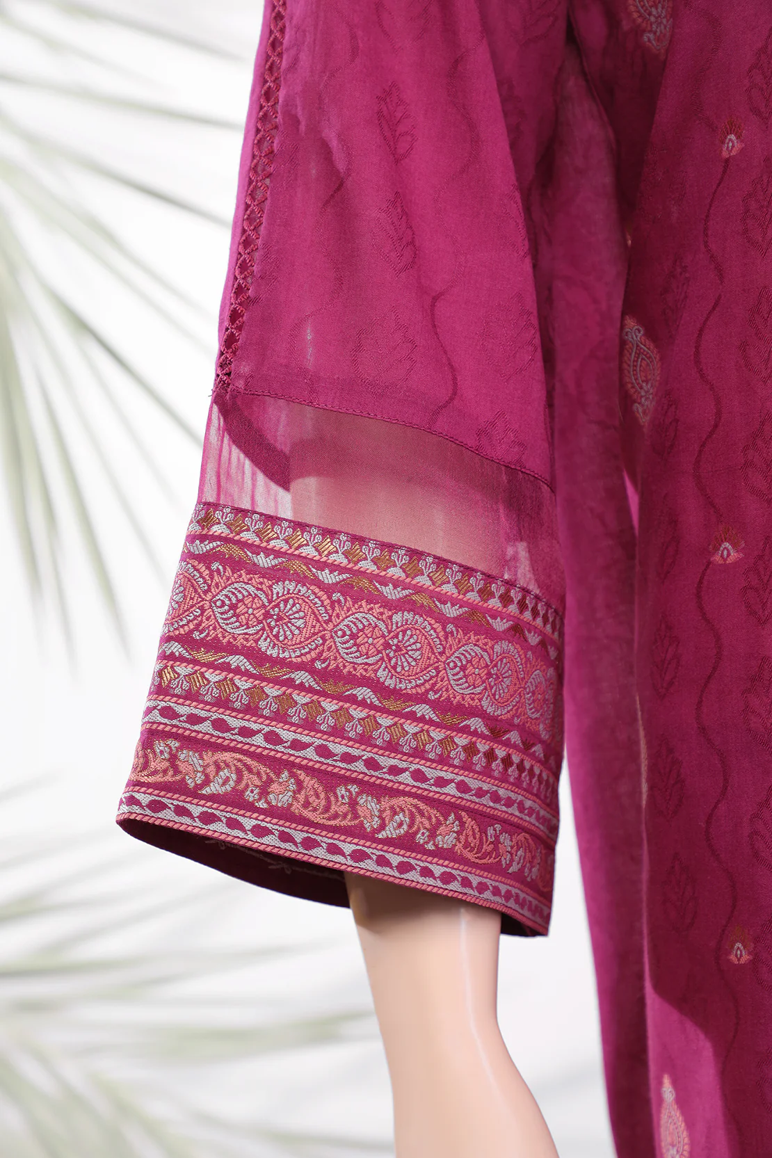 Unstitched Jacquard Cotton 2 Piece (Shirt/Trouser) - Image 3