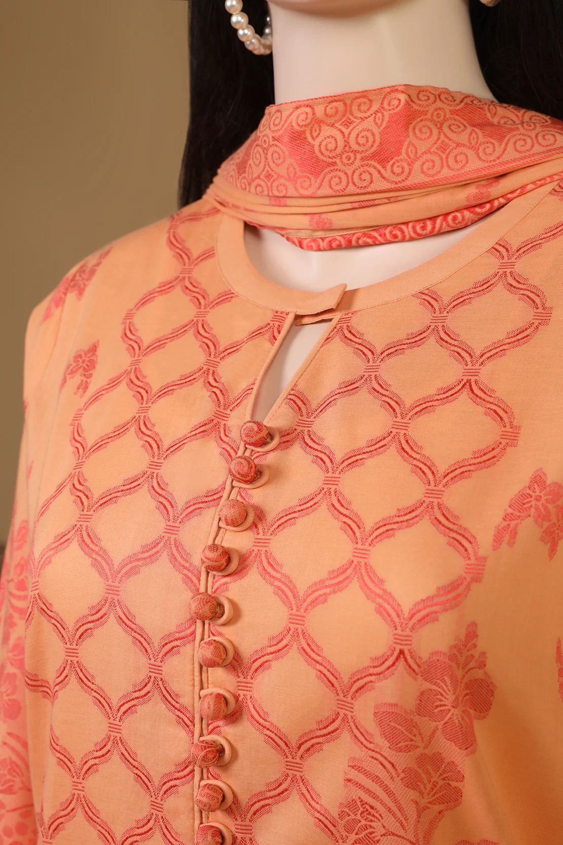 Unstitched Jacquard Cotton 2 Piece (Shirt/Trouser) - Image 3