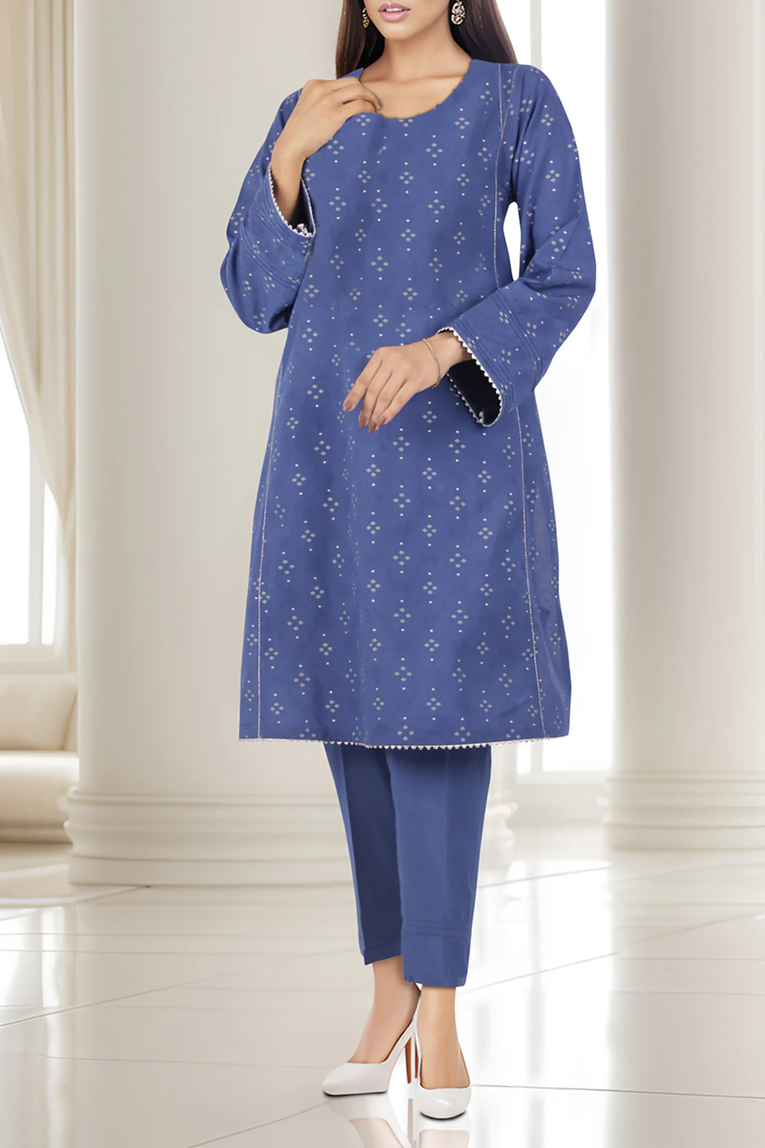 Unstitched Jacquard Cotton 2 Piece (Shirt/Trouser) - Image 2