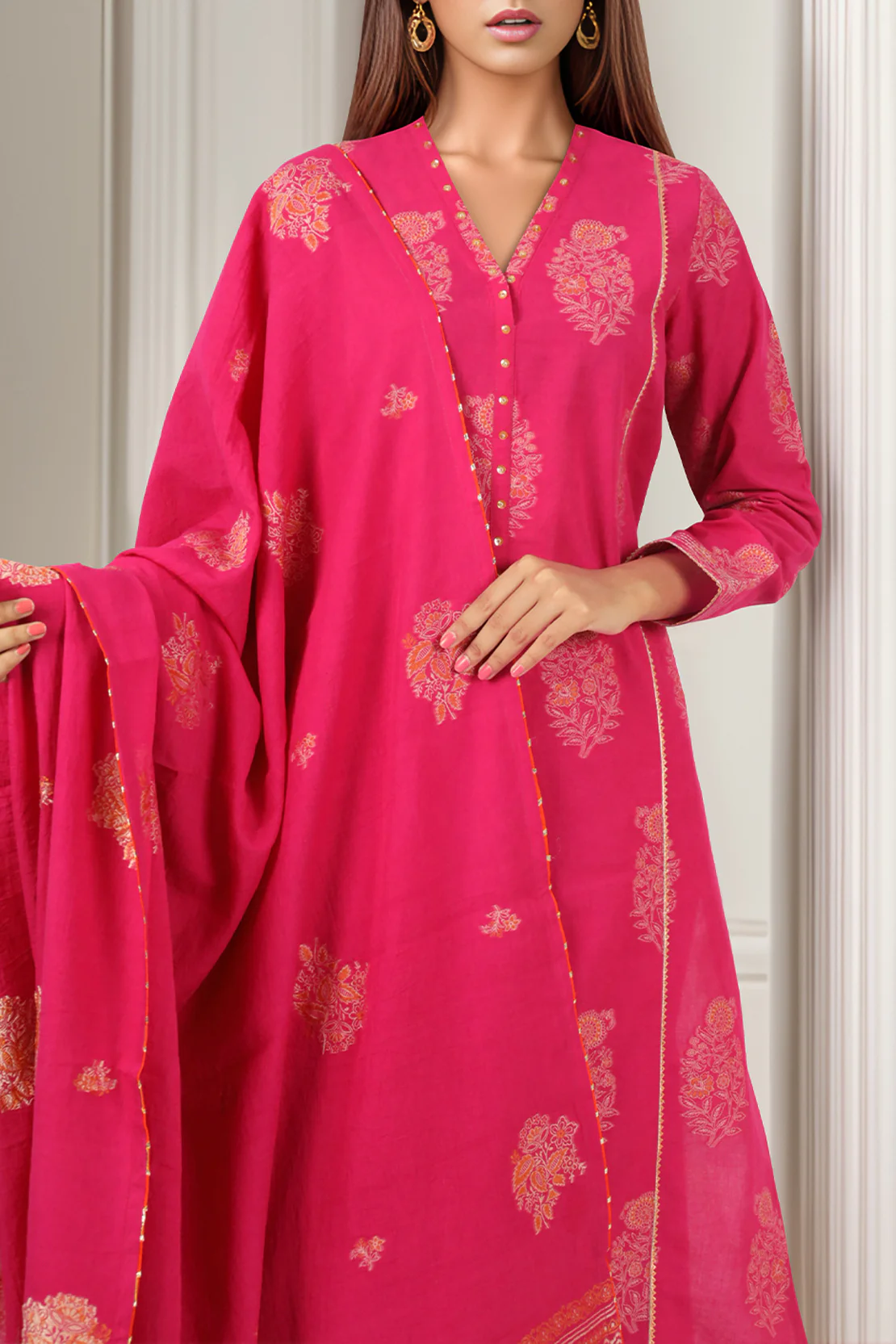 Unstitched Jacquard Cotton 2 Piece (Shirt/Trouser) - Image 2