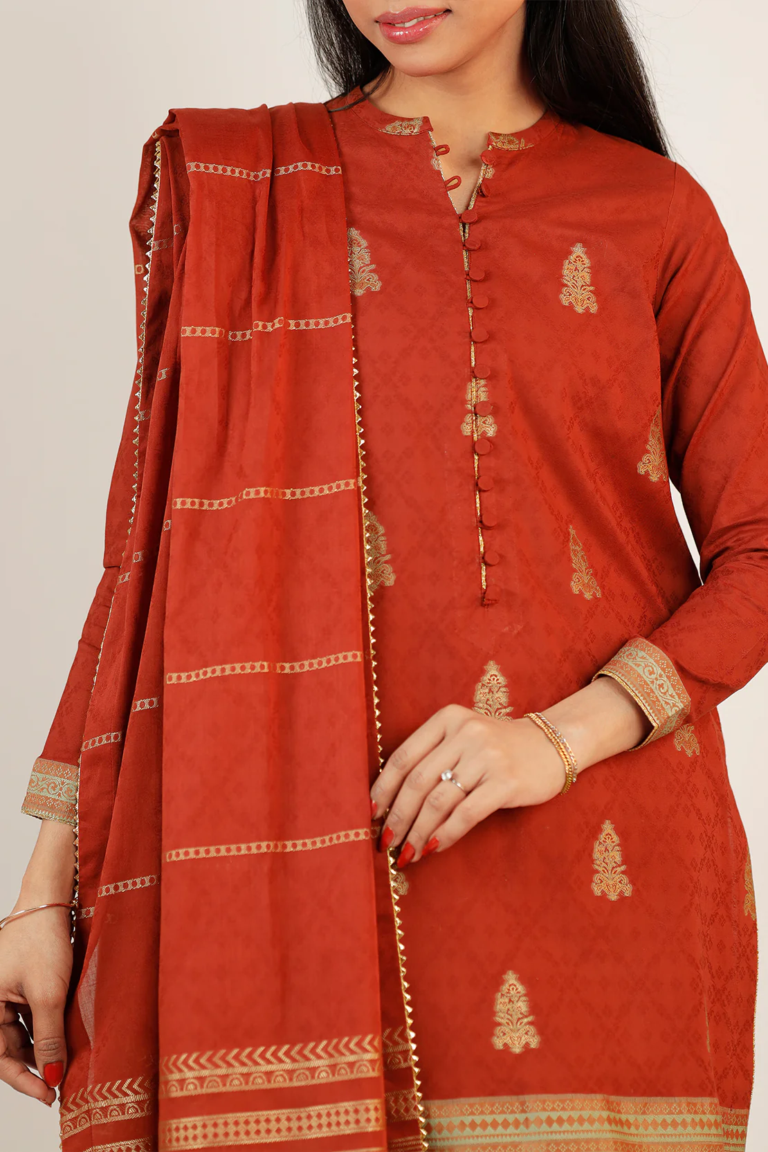 Unstitched Jacquard Cotton 3 Piece - Image 5