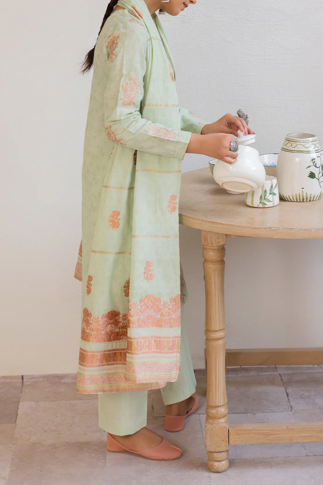 Unstitched Jacquard Cotton 3 Piece - Image 4