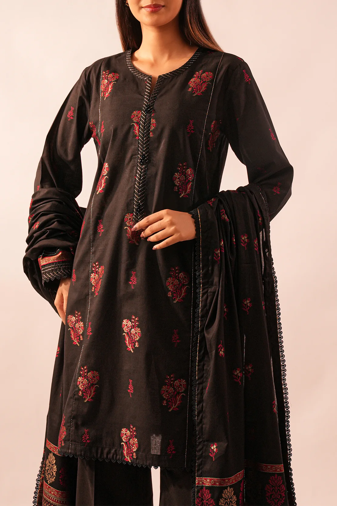 Unstitched Jacquard Cotton 3 Piece - Image 6