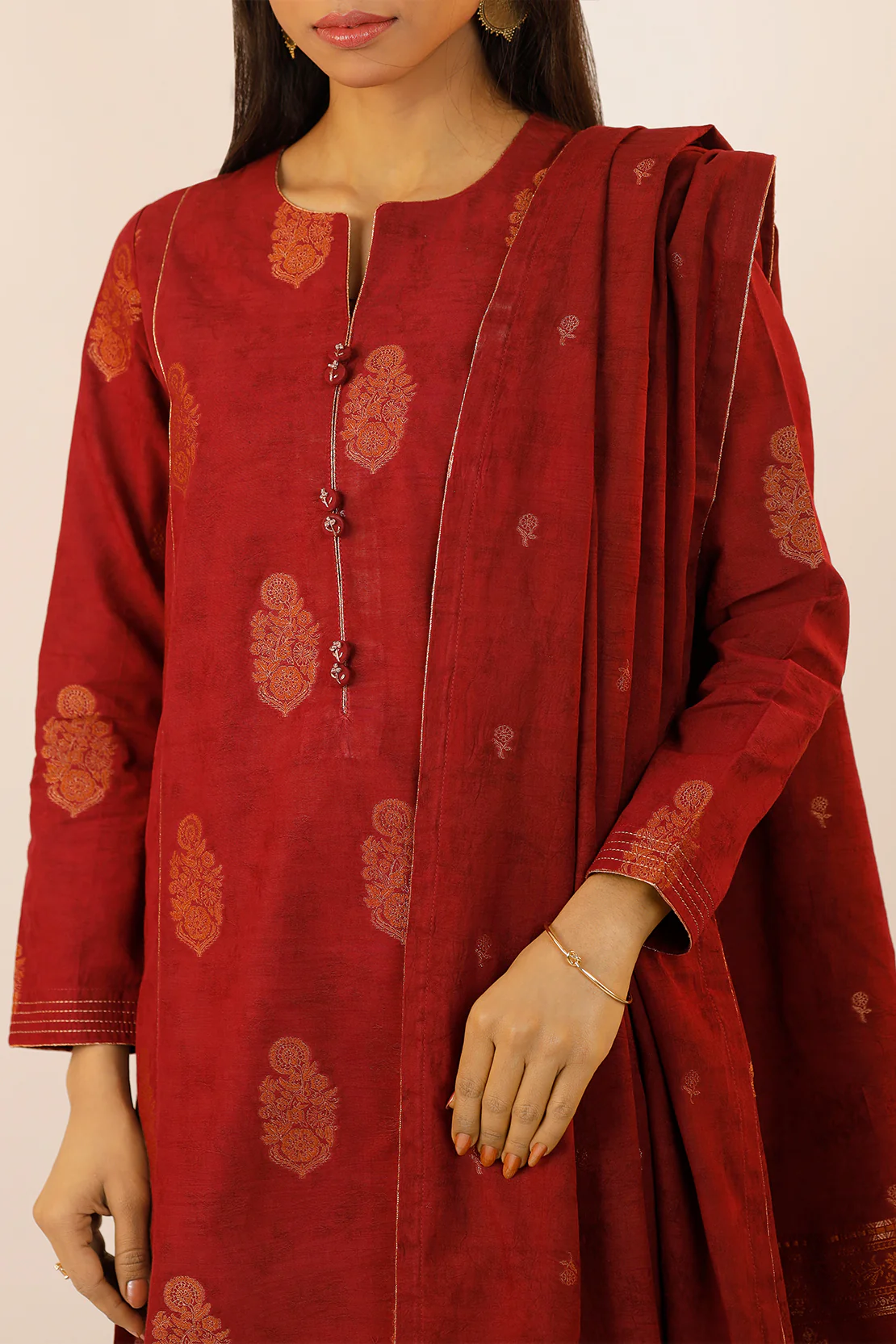 Unstitched Jacquard Cotton 3 Piece - Image 6