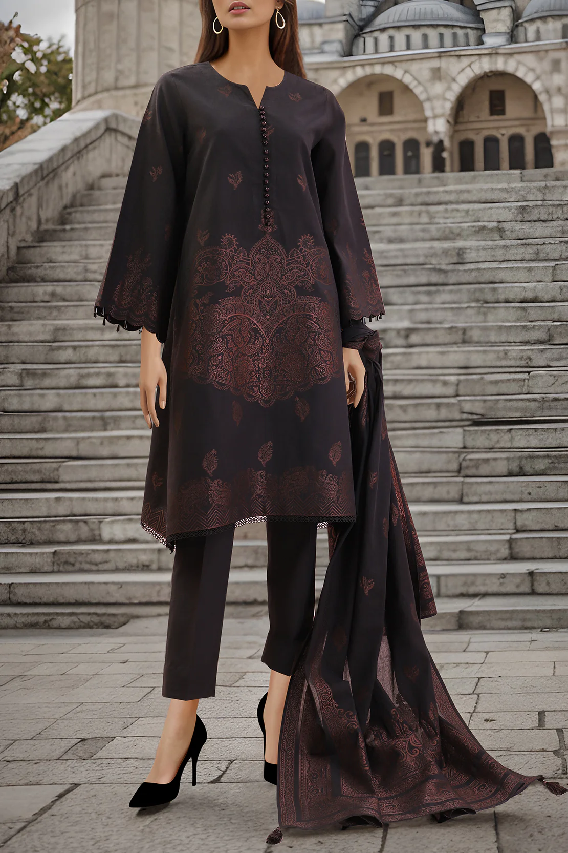 Unstitched Jacquard Cotton 3 Piece - Image 3