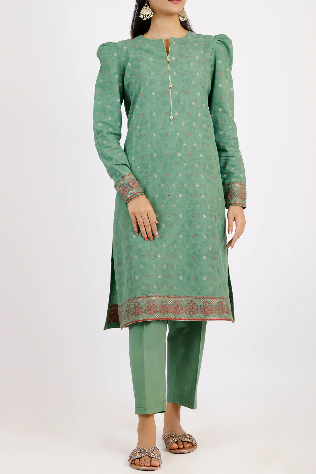 Unstitched Jacquard Cotton 3 Piece - Image 4