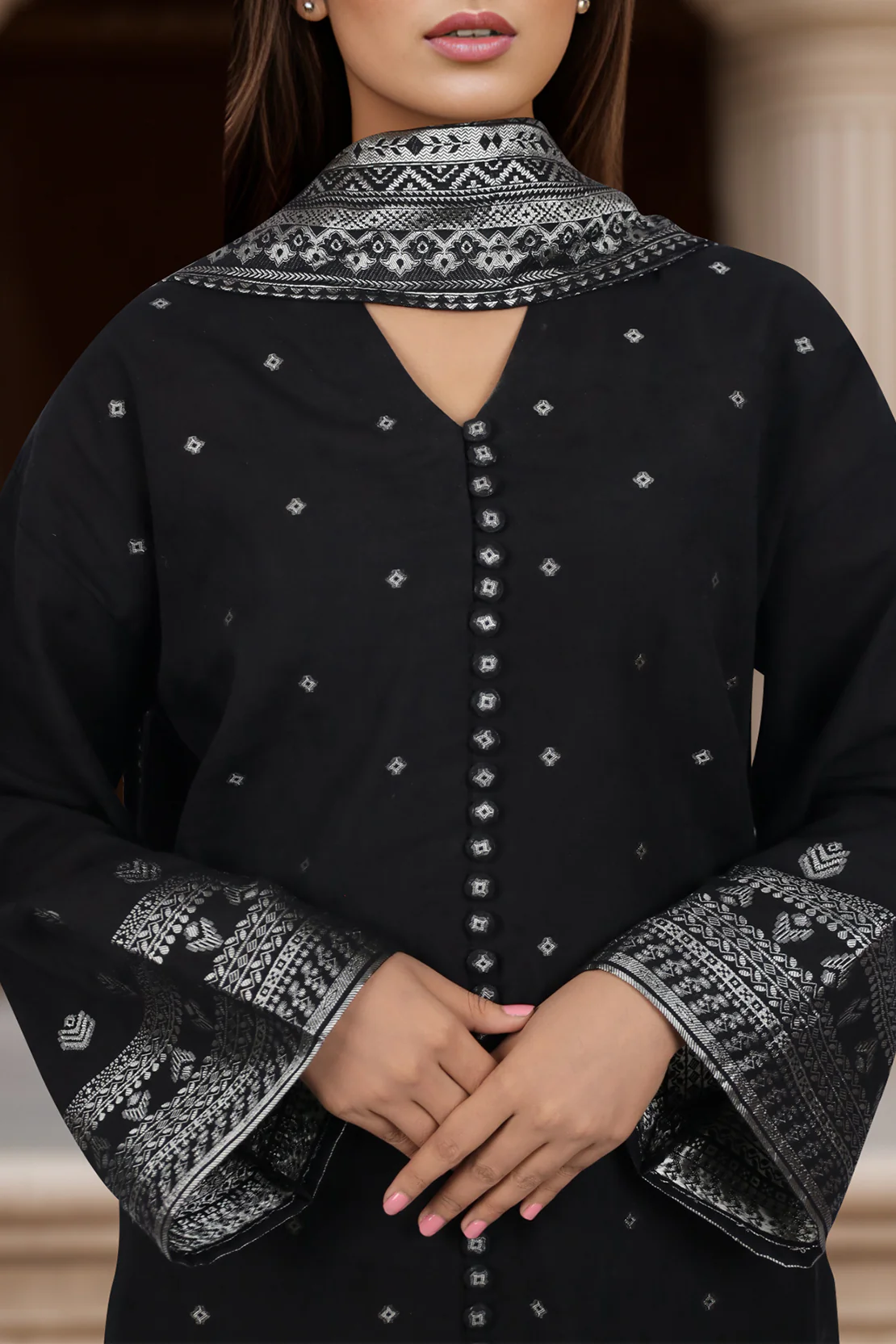 Unstitched Jacquard Cotton 3 Piece - Image 3