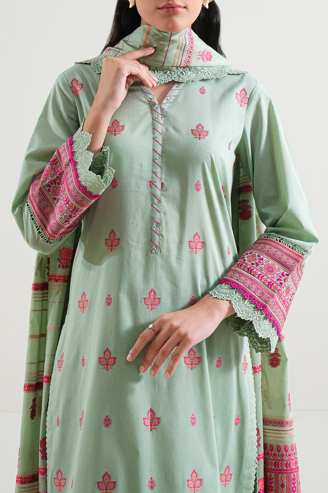Unstitched Jacquard Cotton 3 Piece - Image 2