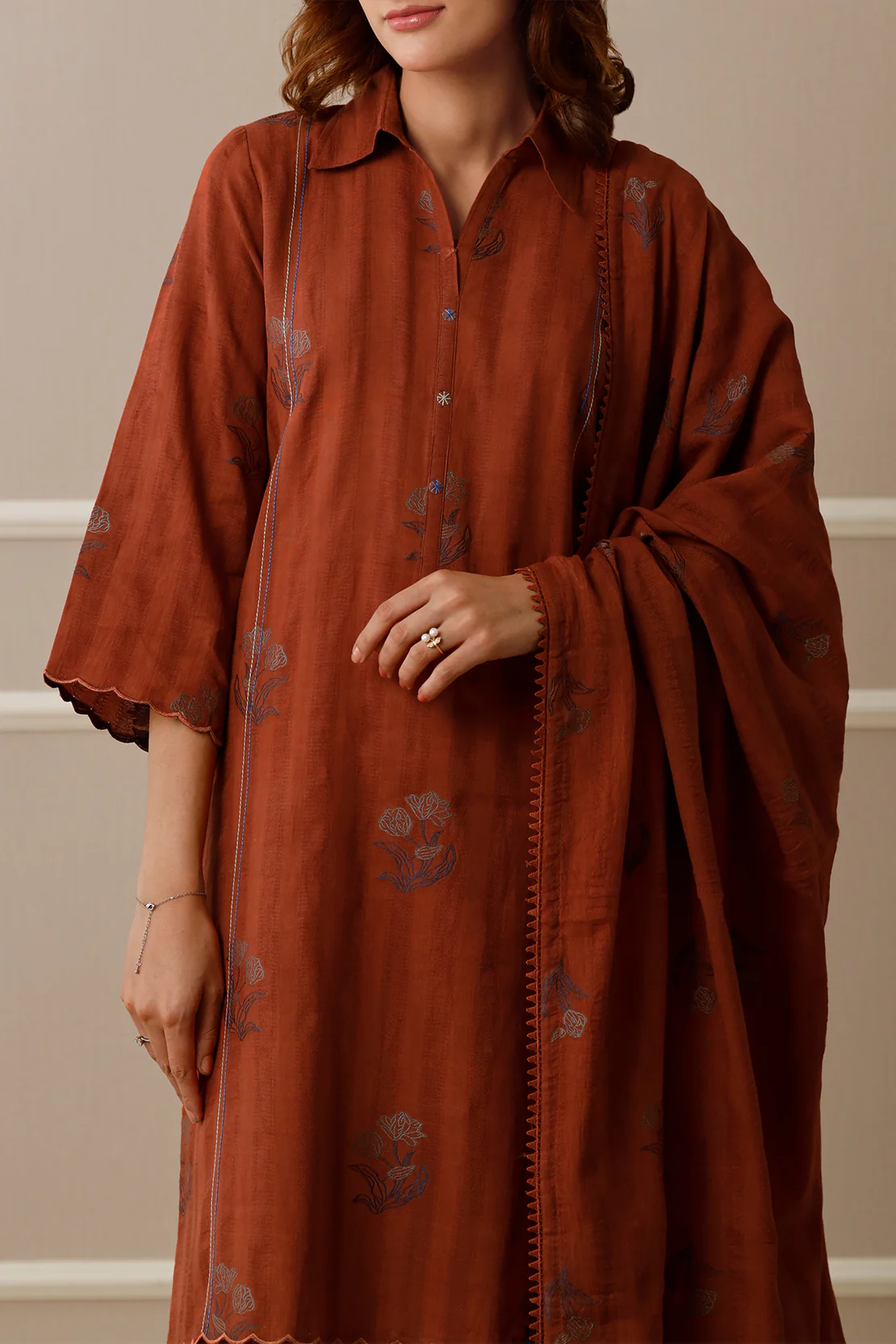 Unstitched Jacquard Cotton 3 Piece - Image 4