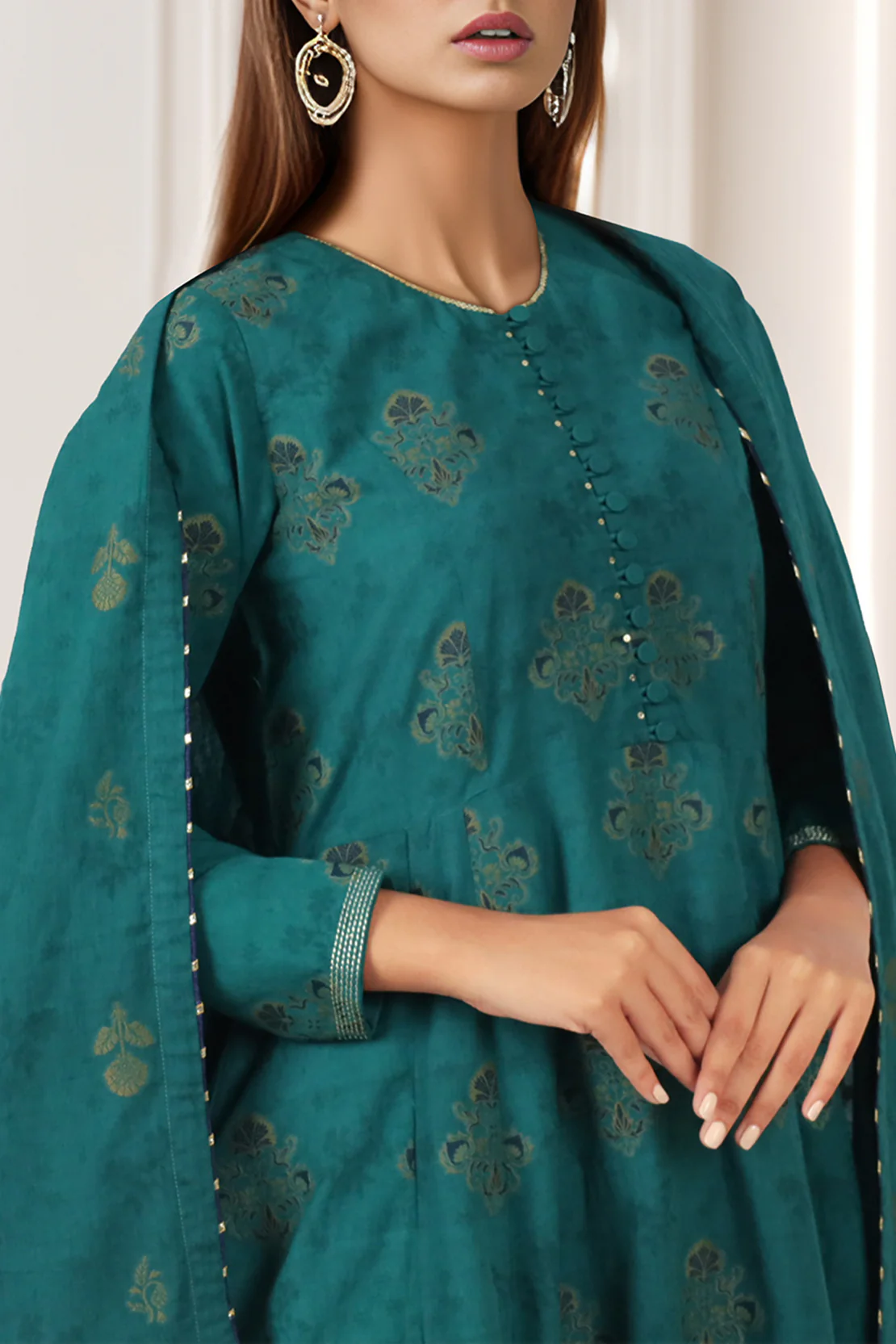 Unstitched Jacquard Cotton 3 Piece - Image 2