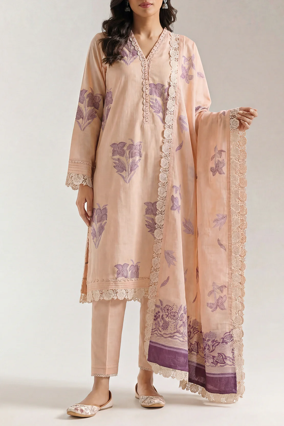 Unstitched Jacquard Cotton 3 Piece