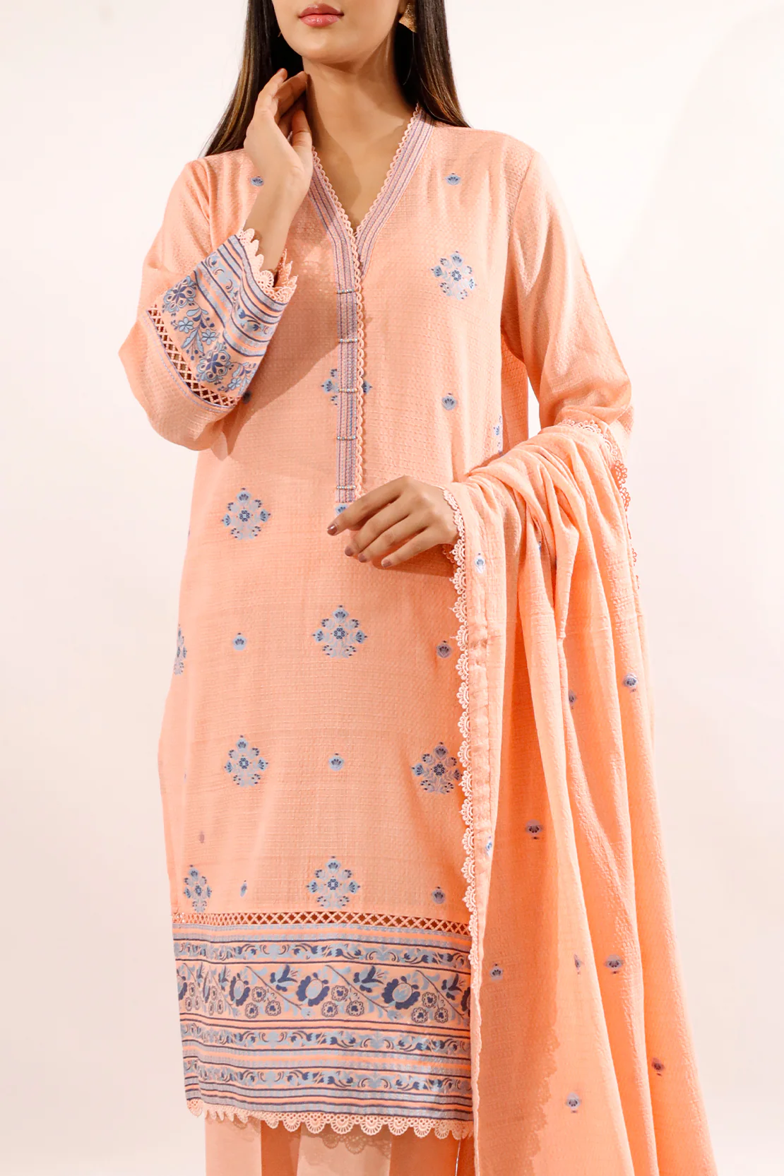 Unstitched Jacquard Cotton 3 Piece - Image 2
