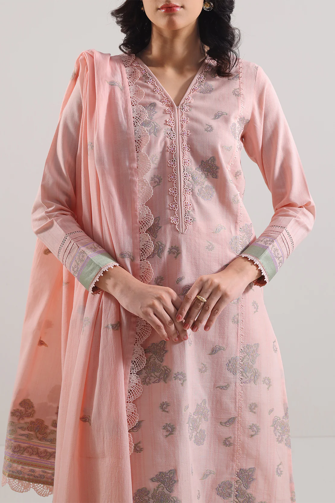 Unstitched Jacquard Cotton 3 Piece - Image 2