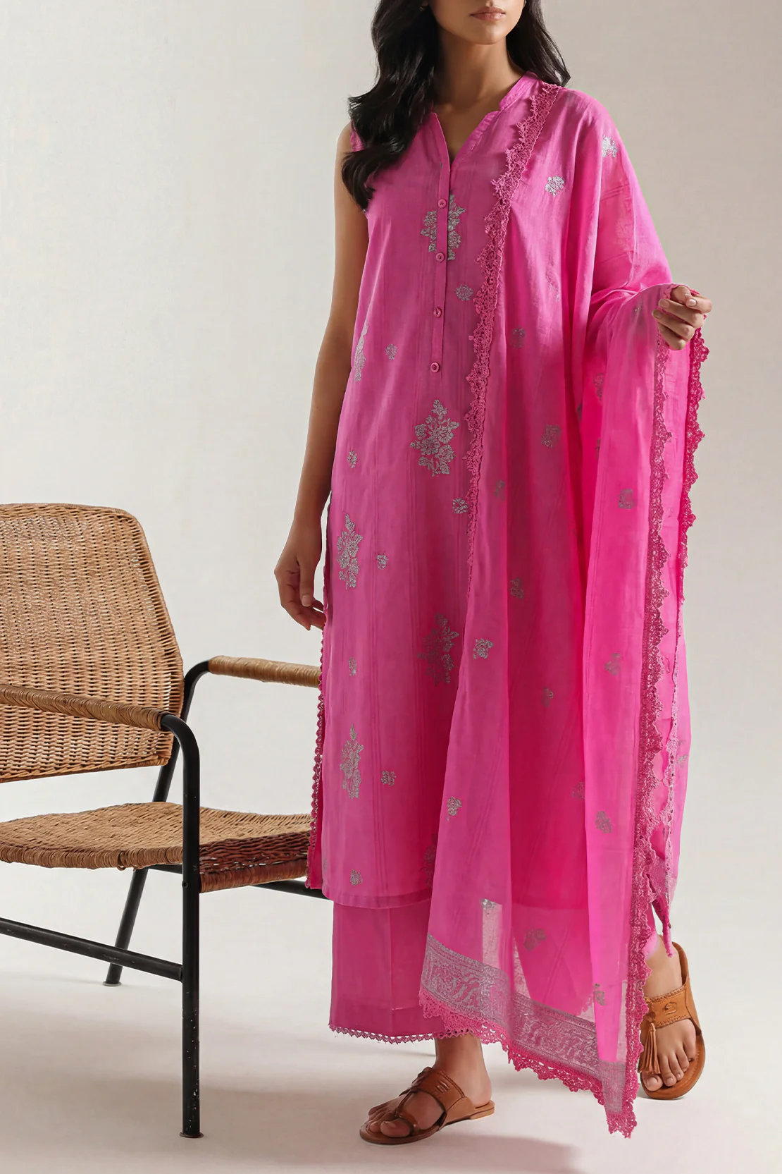 Unstitched Jacquard Cotton 3 Piece